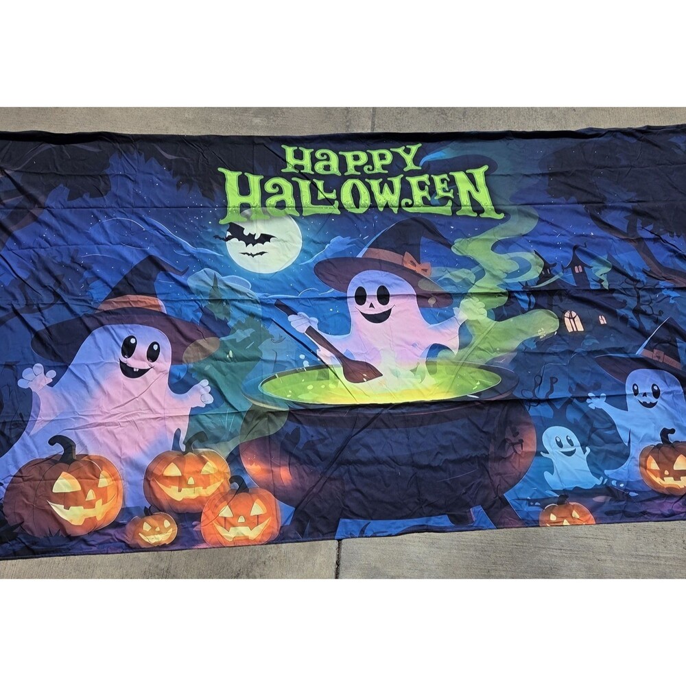 16 x 7 FT Halloween Garage Door Cover Decorations Ghost and Pumpkins